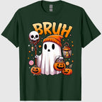 Bruh Ghost Halloween Cute Ghost Trick Or Treat Candy Kids T-Shirt
