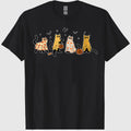 Cute Black Cats in Ghost Costume Women and Men Halloween T-Shirt