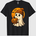 Cute Ghost with Pumpkin for Halloween Costume Party Spooky T-Shirt