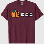 Halloween Gamer Pumpkin Eating Ghost Costume Men Boys Kids T-Shirt