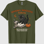 Retro Funny Spooky Biscuits Club Cat Lovers Pastry Halloween T-Shirt