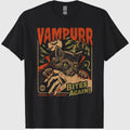 Vampurr Bites Again! Funny Cat Halloween Vintage Graphic T-Shirt
