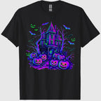 Vintage Halloween Spooky Scene Retro Pumpkin Scary Season T-Shirt
