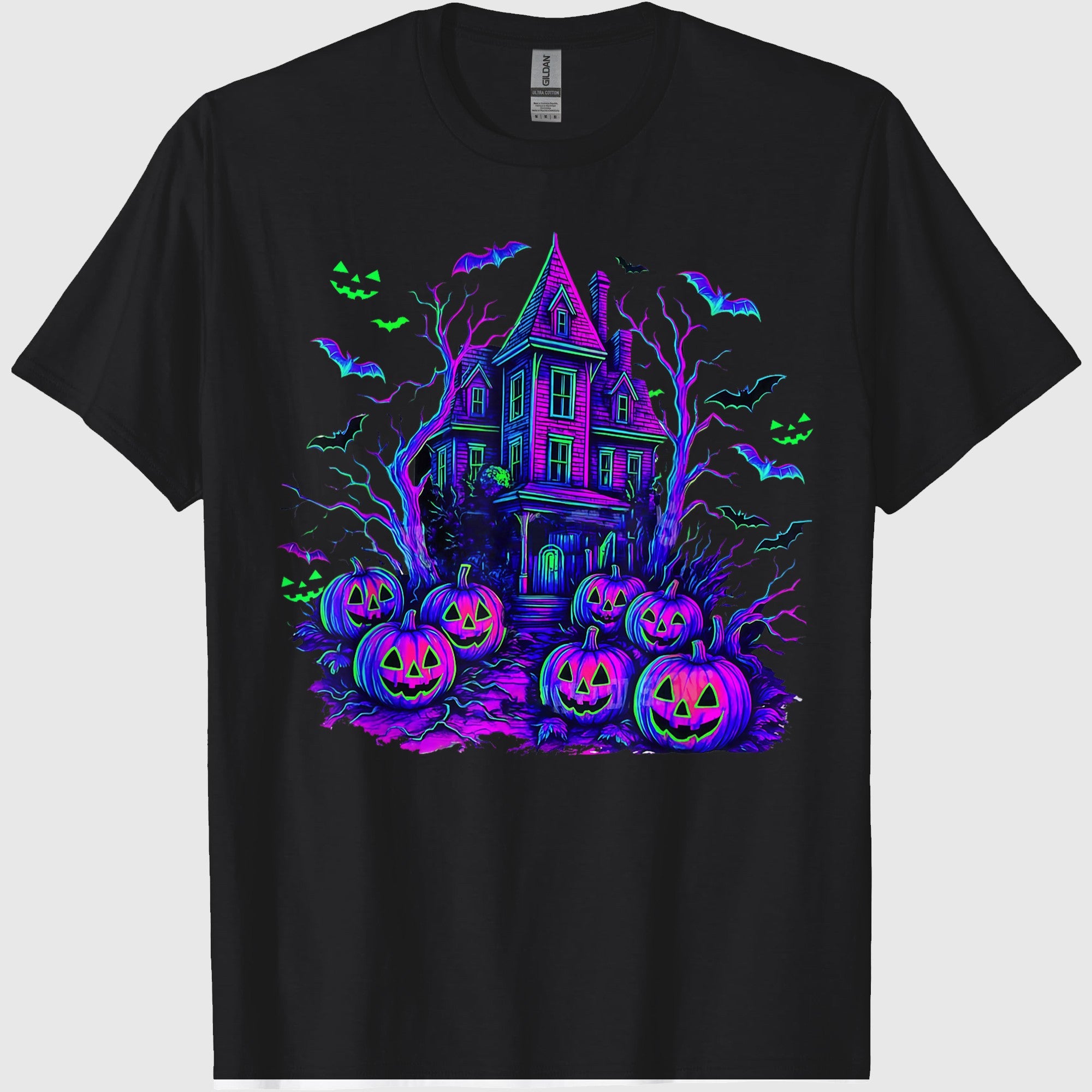 Vintage Halloween Spooky Scene Retro Pumpkin Scary Season T-Shirt