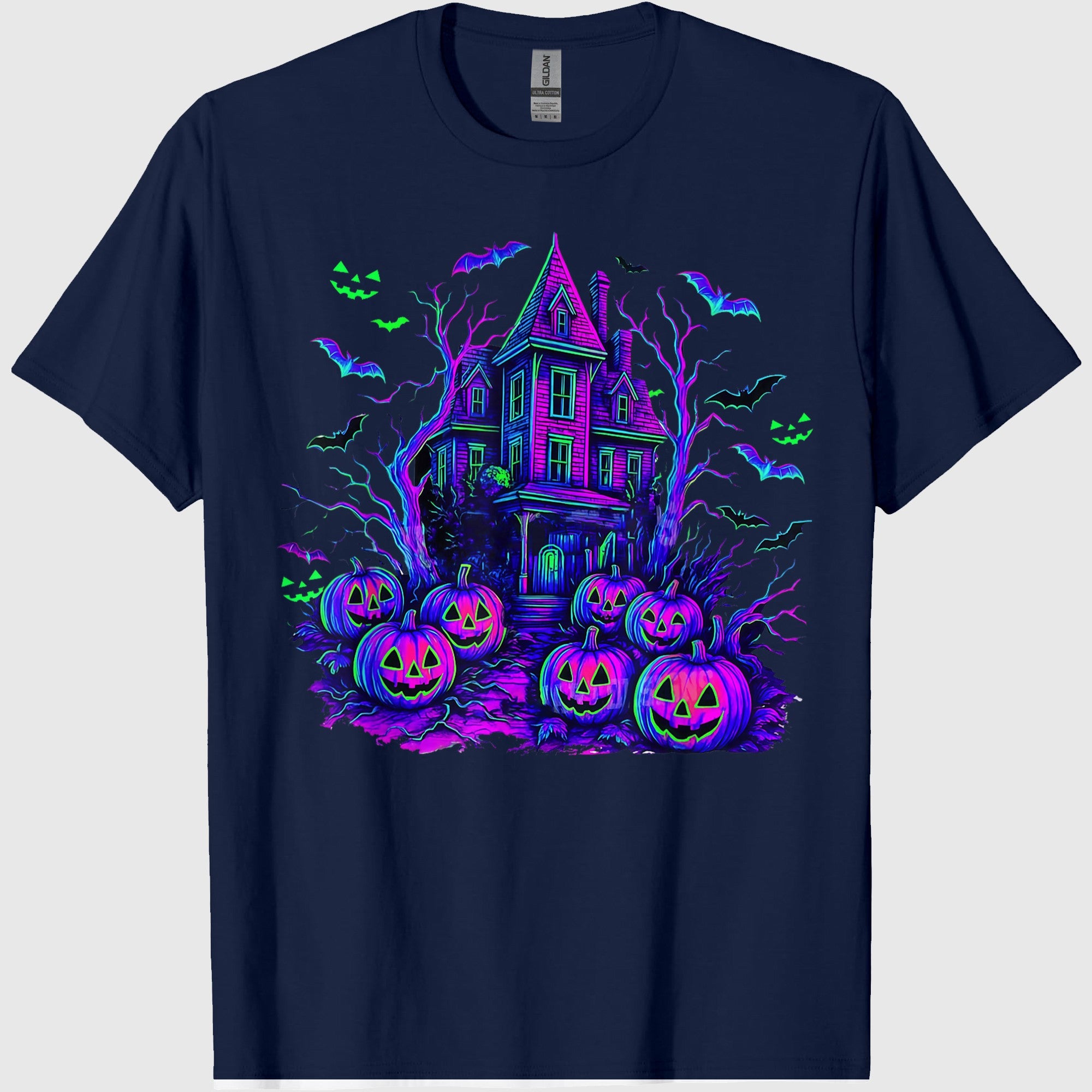 Vintage Halloween Spooky Scene Retro Pumpkin Scary Season T-Shirt